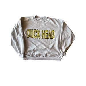 Vintage Duck Head USA Made Women’s L Cropped Heather Gray Crewneck Sweatshirt